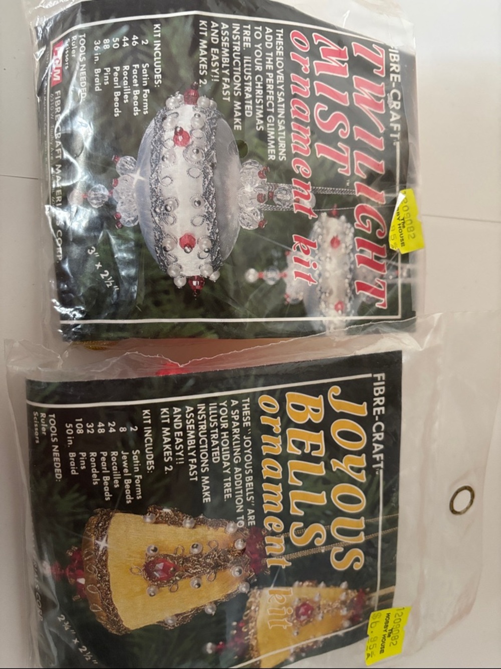 Vintage Christmas ornament kits Fibre Craft